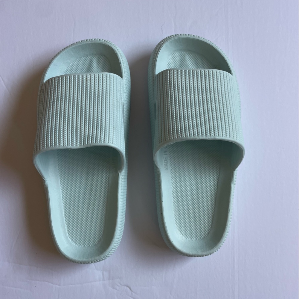 Light Blue Slide Sandals